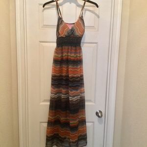 ‘She’s Cool’ Multi-colored Maxi w/Black lining - S
